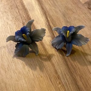 Iris Flower Earrings